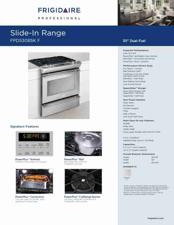 Frigidaire Range FPDS3085K F-page_pdf